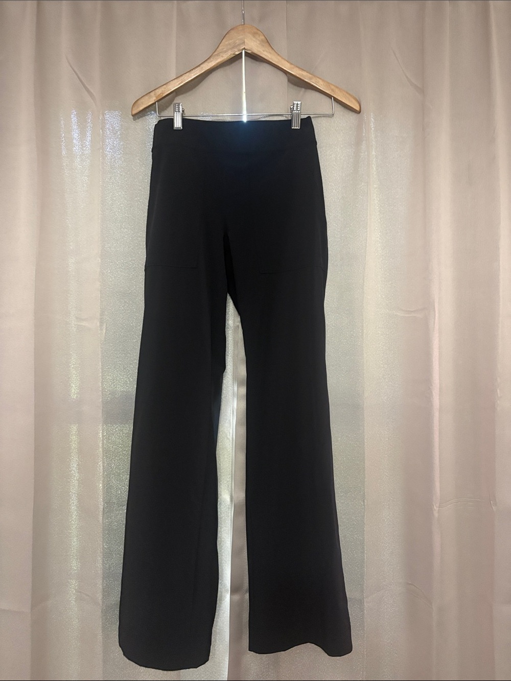 Athleta Black Wide-Leg Track Pants